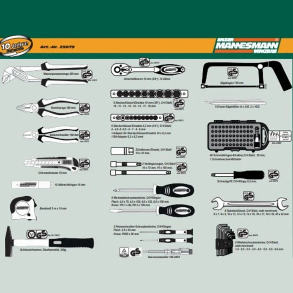 Mannesman gereedschapskoffer 133-delig 29079 Mannesman Gereedschapskoffer 133-delig 29079 -Winkel Voor Huishoudelijk Gereedschap 29079 4203.jpg 1200x600 1814bebc88