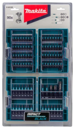 Makita Impact Black Slagschroefbitset 90-delig -Winkel Voor Huishoudelijk Gereedschap e 03109 c1n1 1.jpg 1200x600 03988ebc88