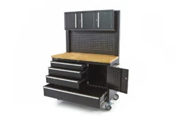 HBM Gereedschapswagen Met Kastenwand, Houten Werkblad, 122 Cm, Zwart -Winkel Voor Huishoudelijk Gereedschap hbm 003 76.jpg 1200x600 2a9eaebc88