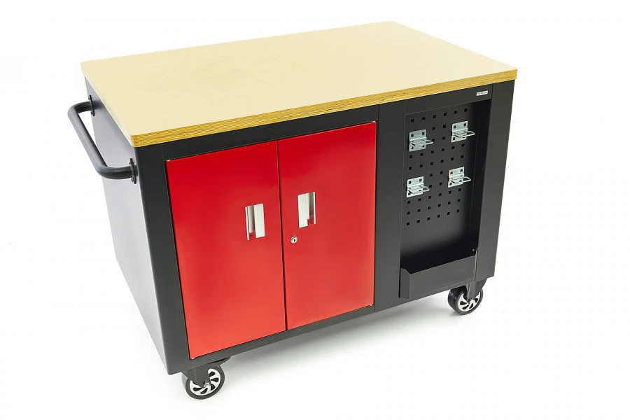 HBM verrijdbare gereedschapswagen, werkbank met houten werkblad 10 laden, rood zwart HBM Verrijdbare Gereedschapswagen, Werkbank Met Houten Werkblad 10 Laden, Rood Zwart -Winkel Voor Huishoudelijk Gereedschap hbm 015 121.jpg 1200x600 27fa4ebc88