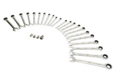 HBM Professionele Ring, Ratel, Steeksleutelset Metrische En Inch Maten 23-Delig