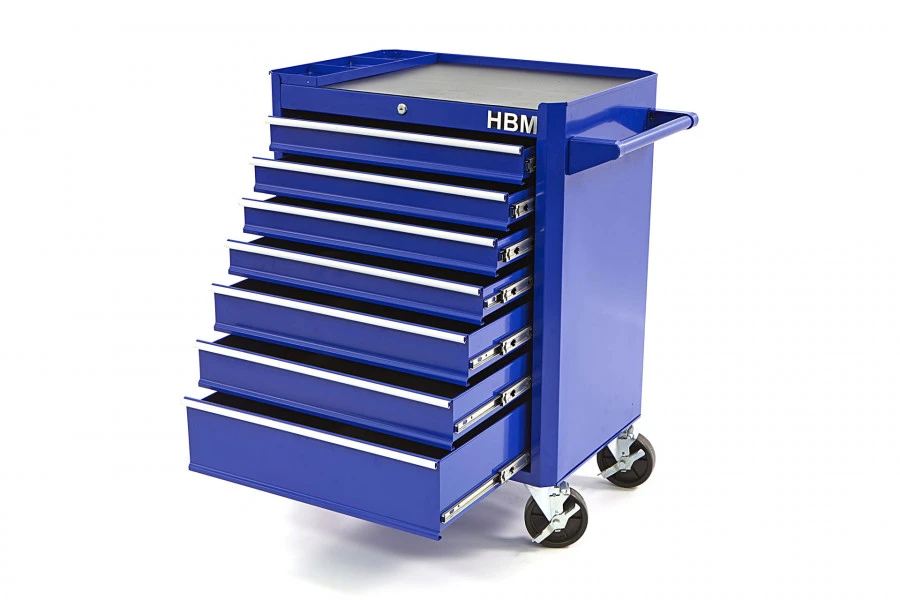 HBM gereedschapswagen 7 laden 66 cm, blauw HBM Gereedschapswagen 7 Laden 66 Cm, Blauw -Winkel Voor Huishoudelijk Gereedschap hbm 077 97.jpg 1200x600 1e158ebc88
