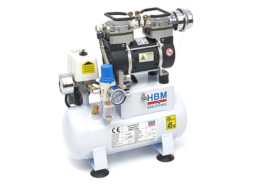 HBM low noise airbrush compressor 4 liter, model 2 HBM Low Noise Airbrush Compressor 4 Liter, Model 2 -Winkel Voor Huishoudelijk Gereedschap hbm 150 117.jpg 1200x600 1fba6ebc88