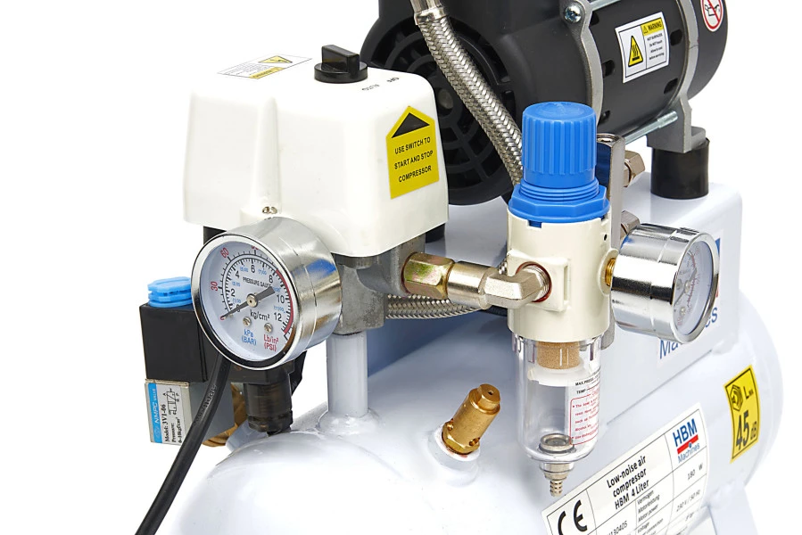 HBM low noise airbrush compressor 4 liter, model 2 HBM Low Noise Airbrush Compressor 4 Liter, Model 2 -Winkel Voor Huishoudelijk Gereedschap hbm 156 100.jpg 1200x600 a5190ebc88