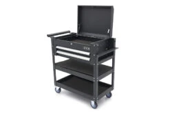 HBM 2 Laden Gereedschapswagen Met 2 Plateaus En Opbergvak - 91 Cm - Zwart -Winkel Voor Huishoudelijk Gereedschap hbm 184 88.jpg 1200x600 f2535ebc88