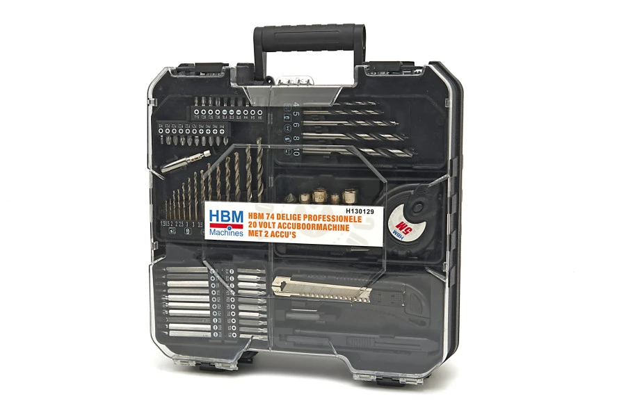HBM Professionele accuschroefboormachine 74-delig 20 Volt HBM Professionele Accuschroefboormachine 74-delig 20 Volt -Winkel Voor Huishoudelijk Gereedschap hbm 225 73.jpg 1200x600 c2dddebc88