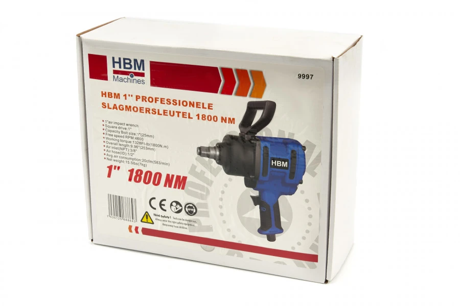 HBM 1'' Professionele Slagmoersleutel 1800 NM HBM 1'' Professionele Slagmoersleutel 1800 NM -Winkel Voor Huishoudelijk Gereedschap hbm 3009 1.jpg 1200x600 48d09ebc88