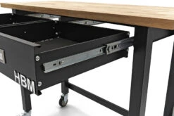 HBM Werkbank Met Massief Houten Blad, 2 Laden, Verrijdbaar, 122 Cm -Winkel Voor Huishoudelijk Gereedschap hbm 3073 8.jpg 1200x600 b7e09ebc88