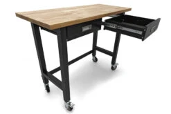 HBM Werkbank Met Massief Houten Blad, 2 Laden, Verrijdbaar, 122 Cm -Winkel Voor Huishoudelijk Gereedschap hbm 3074 9.jpg 1200x600 d06a4ebc88