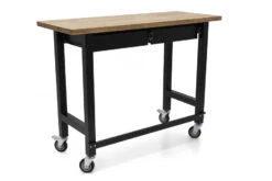 HBM Werkbank Met Massief Houten Blad, 2 Laden, Verrijdbaar, 122 Cm -Winkel Voor Huishoudelijk Gereedschap hbm 3078 10.jpg 1200x600 d4bebebc88