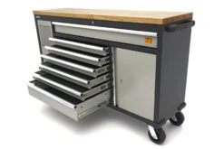 HBM Gereedschapswagen Met Houten Werkblad - 168 Cm - Grijs -Winkel Voor Huishoudelijk Gereedschap hbm 521 2.jpg 1200x600 fc156ebc88