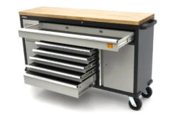 HBM Gereedschapswagen Met Houten Werkblad - 168 Cm - Grijs -Winkel Voor Huishoudelijk Gereedschap hbm 523 4.jpg 1200x600 130afebc88